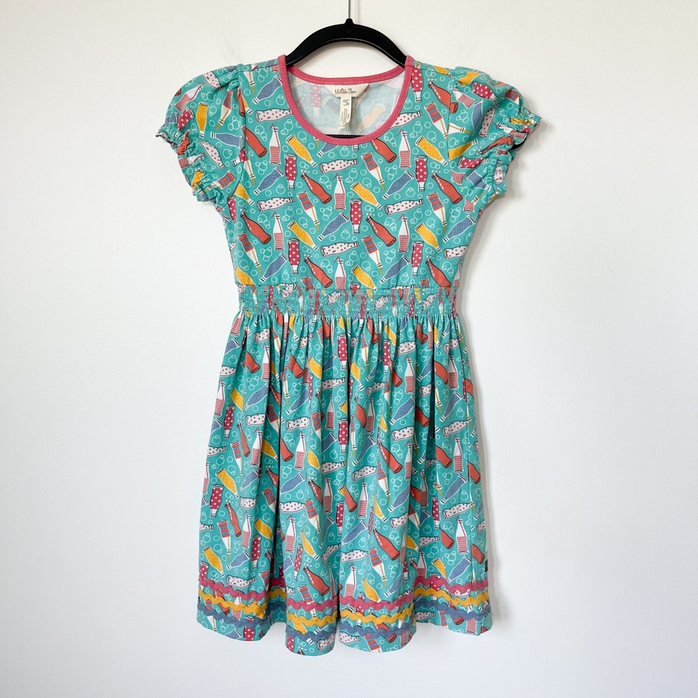 Matilda Jane Wonderment Soda-Lightful Dress Girls 10 Blue Pink Good